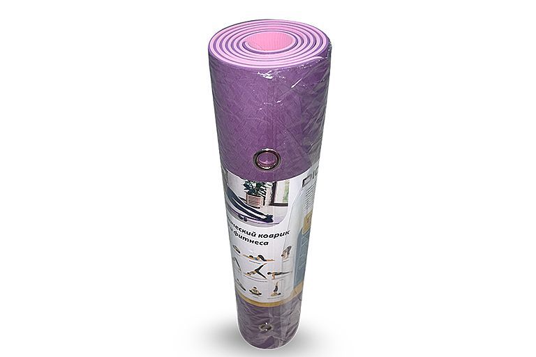 Коврик для йоги TPE 6 мм, фиолетовый, двухсторонний (с люверсами) Hasttings Digger HD22D1C-Purple
