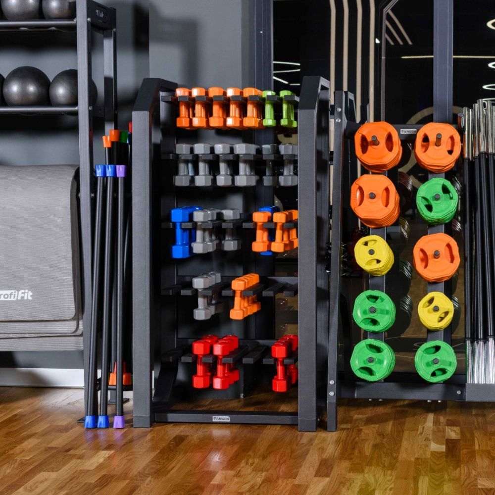 Гантель в виниловой оболочке, шестигранник PROFI-FIT 2 кг, оранжевая