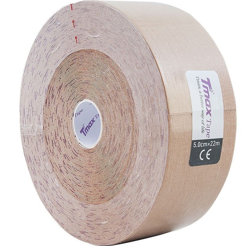 Фото Тейп кинезиологический Tmax 22m Extra Sticky Biege телесный
