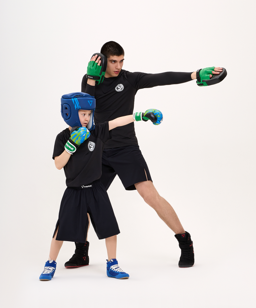 Фотографии Набор для бокса DODGER, синий/зеленый, 23x17 см, 4 oz