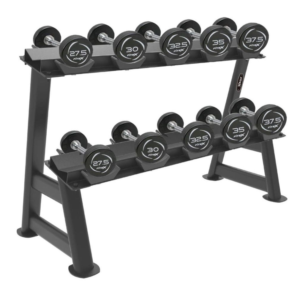 Фото Комплект PVC гантелей 27,5-37,5кг (5 пар) со стойкой