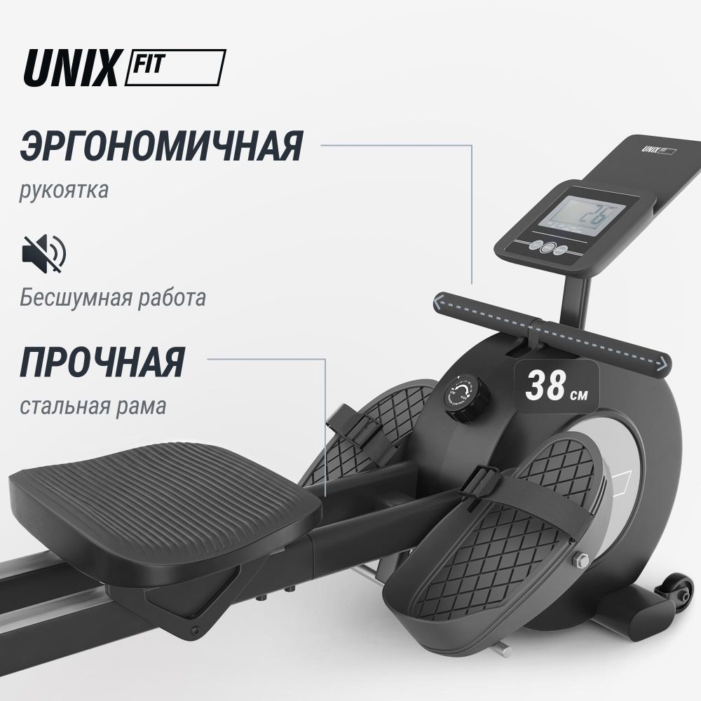 Гребной тренажер UNIX Fit механическая нагрузка / Techno Rower 360