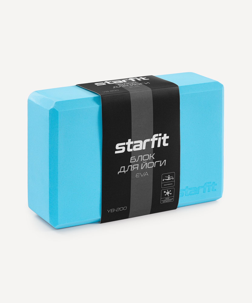 Фотографии Блок для йоги YB-200 EVA, синий пастель