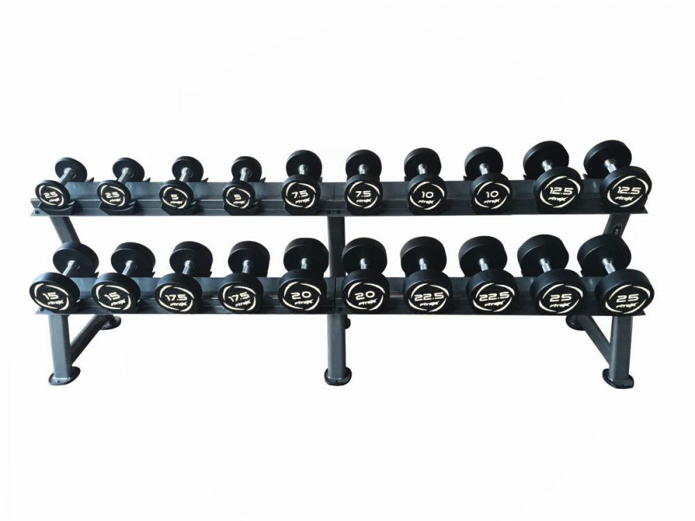Комплект PVC гантелей 2,5-25кг (10пар) со стойкой