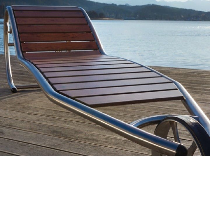 Фото Мобильный шезлонг из нержавеющей стали