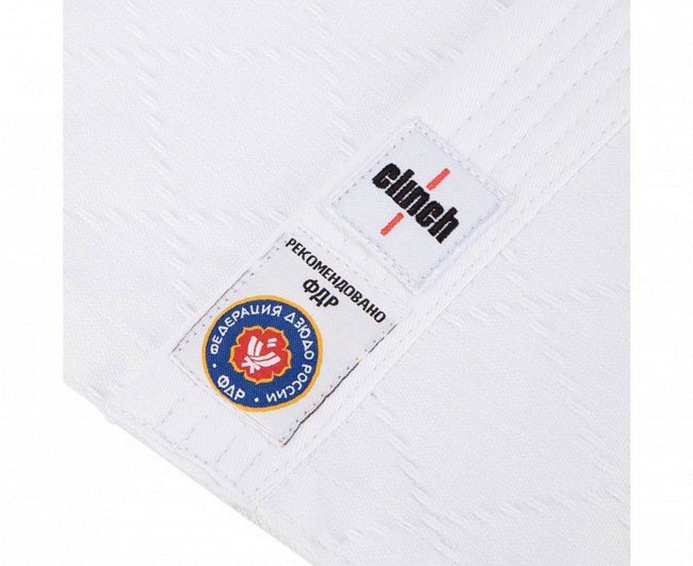 Фотографии Кимоно для дзюдо подростоковое Clinch Judo Silver FDR C333 белый