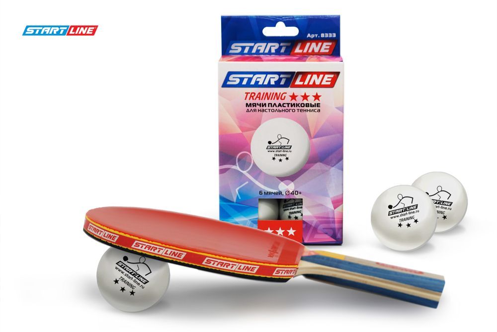 Фотографии Мячи Start line Training 3* New (6 шт, бел.)