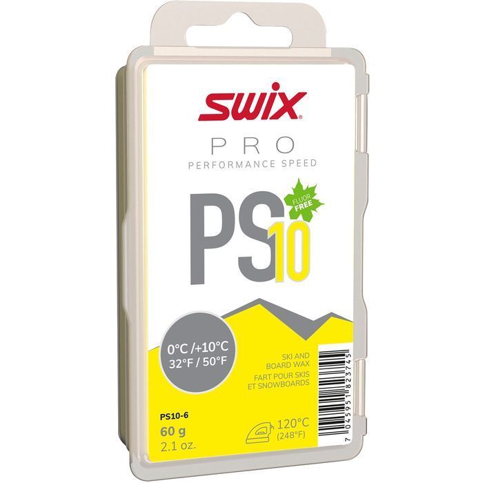 Фотографии Парафин углеводородный Swix PS10 Yellow (0°С +10°С) 60 г.