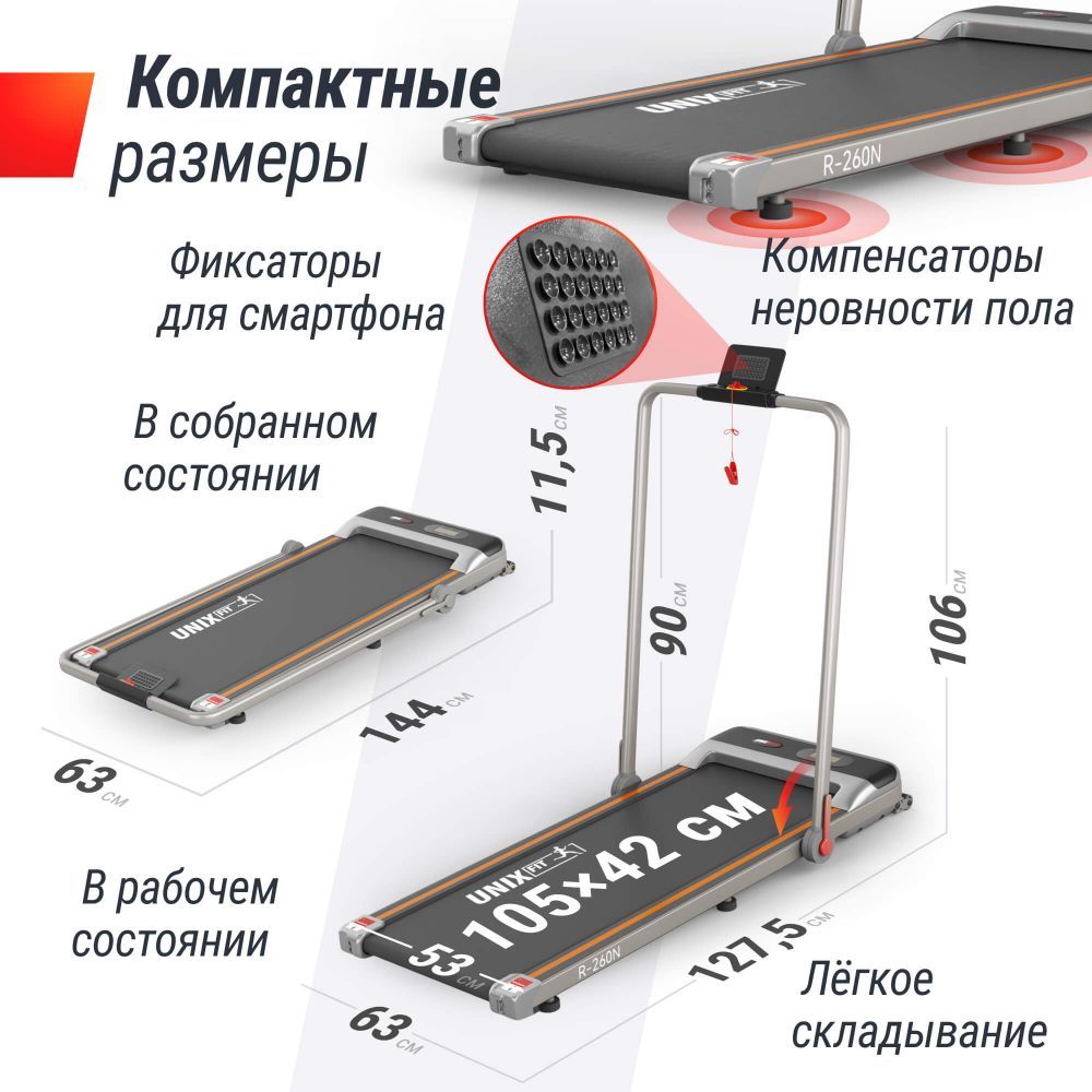 Картинки Беговая дорожка UNIX Fit R-260N