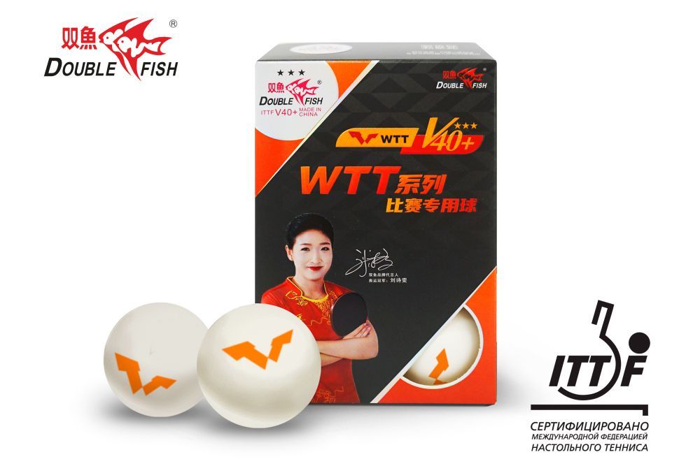 Фотографии Мячи для н/т Double Fish V40+ 3 star WTT (6шт.)