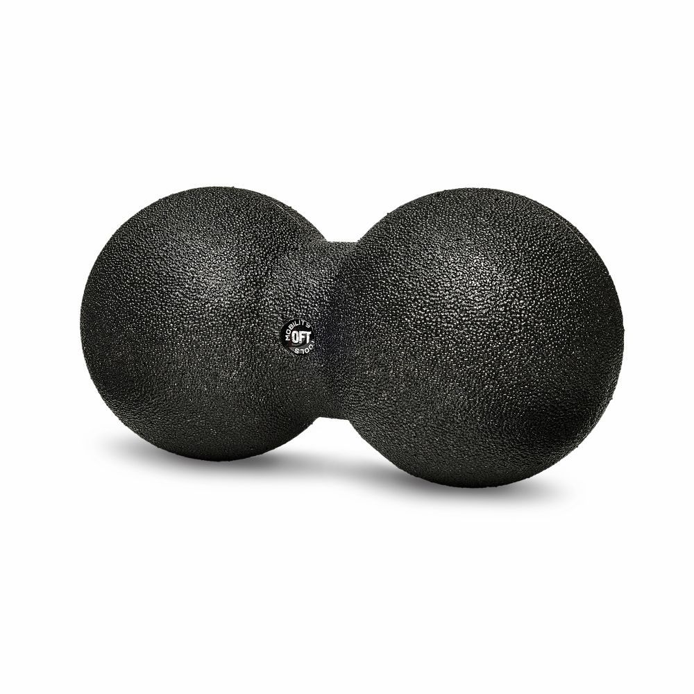Шар массажный сдвоенный 24 х 12 см черный