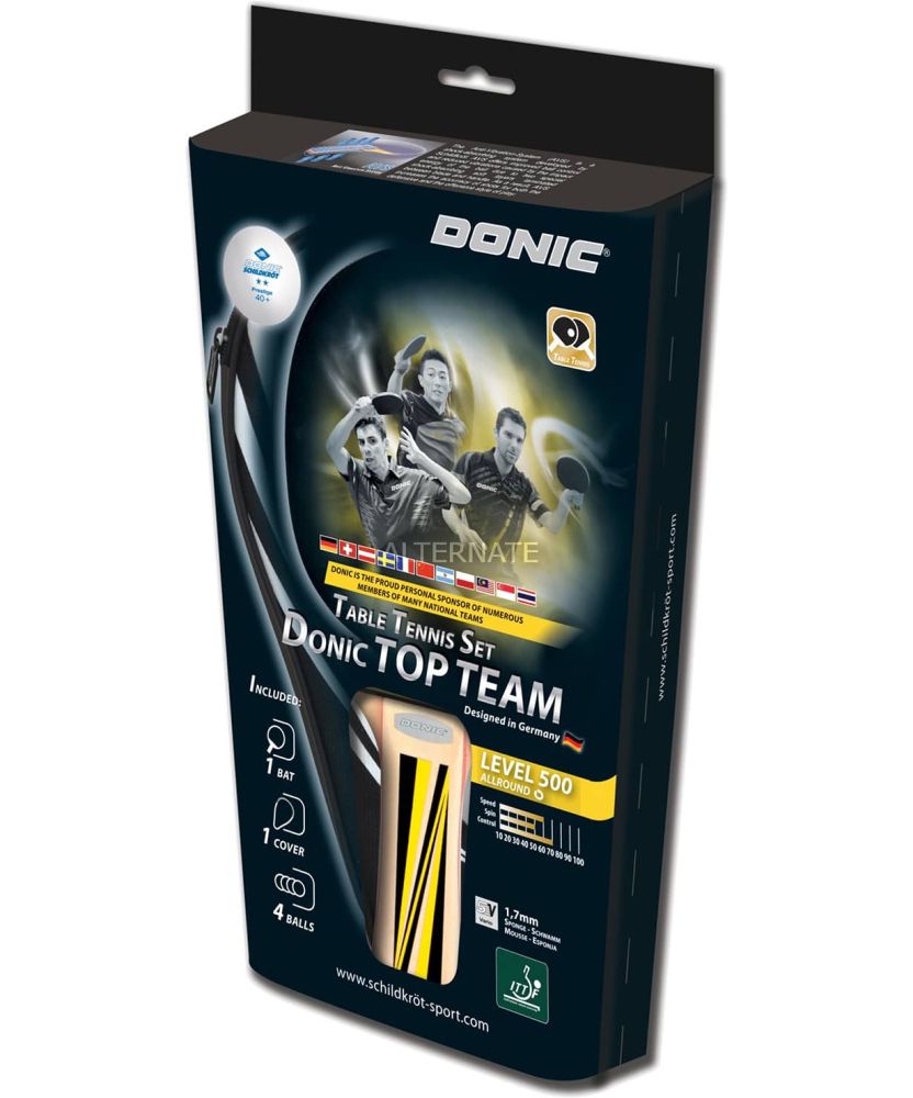 Фотографии Набор для настольного тенниса Donic Top Team 500, 1 ракетка, 4 мяча, чехол