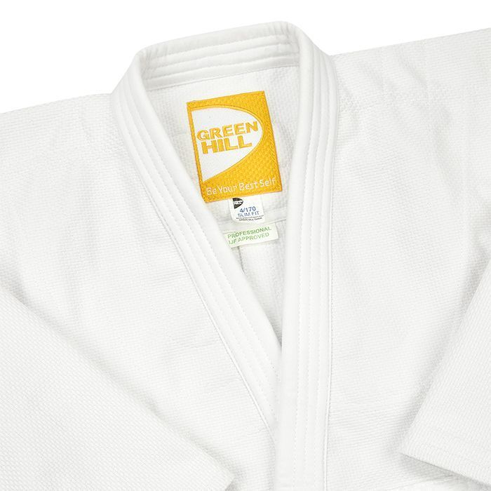 Фотографии Кимоно дзюдо Green Hill Professional gold IJF approved JSPT-10361, белое