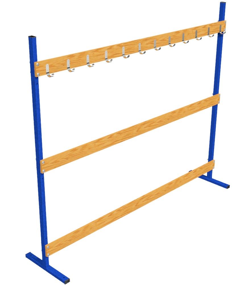 Фотографии Стеллаж для лыж 180х40х150cм на 12 пар  Pioner A15349