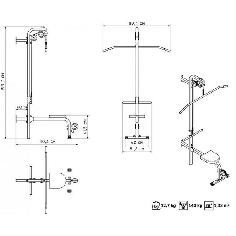 Стойка блочная пристенная c cидением Marbo MH-W102