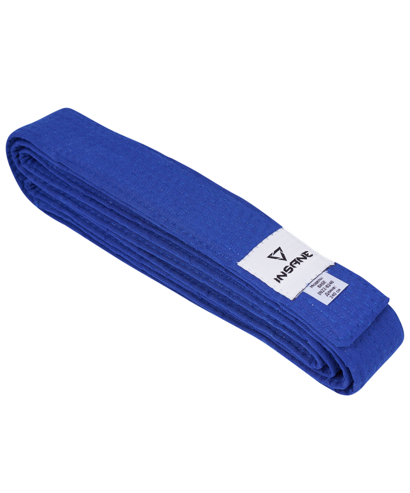 Фото Пояс для единоборств BASE, хлопок/полиэстер, синий, 240 см