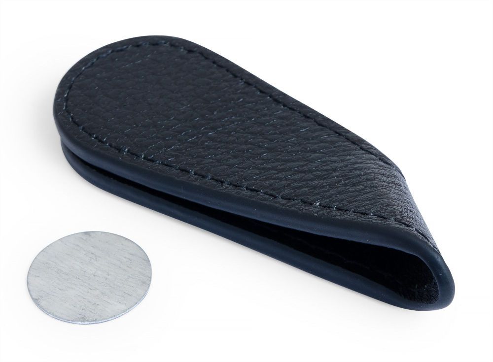 Фотографии Пенал для мела магнитный «GL 2» черный (натуральная кожа)