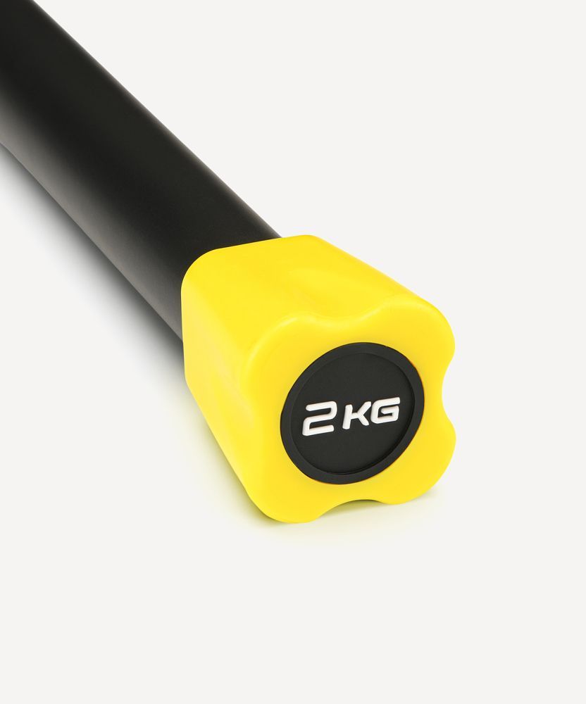 Фотографии Бодибар BB-301, 2 кг, неопреновый, черный/желтый