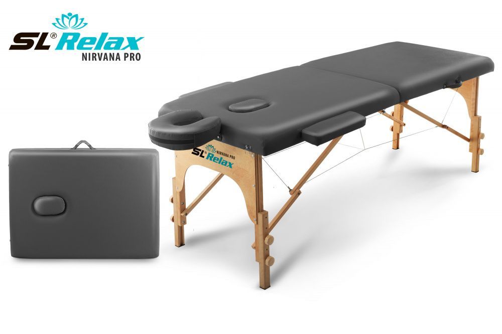 Фото Массажный стол Relax Nirvana Pro серая кожа