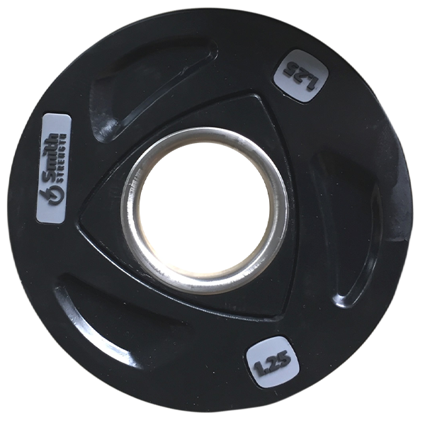 Диск для штанги Smith WP085-1,25 c 3-м хватом, обрезиненный, 1,25кг