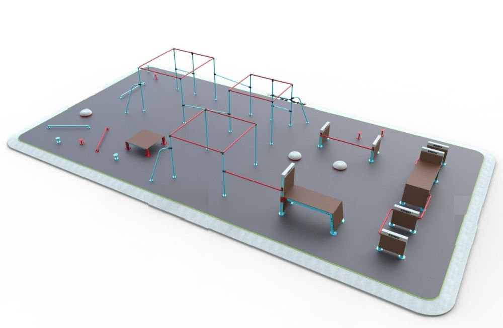 Фотографии Площадка для паркура 200м2