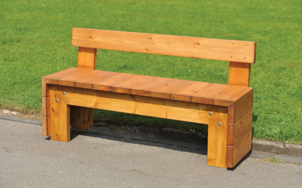 Фотографии Скамья Трек со спинкой