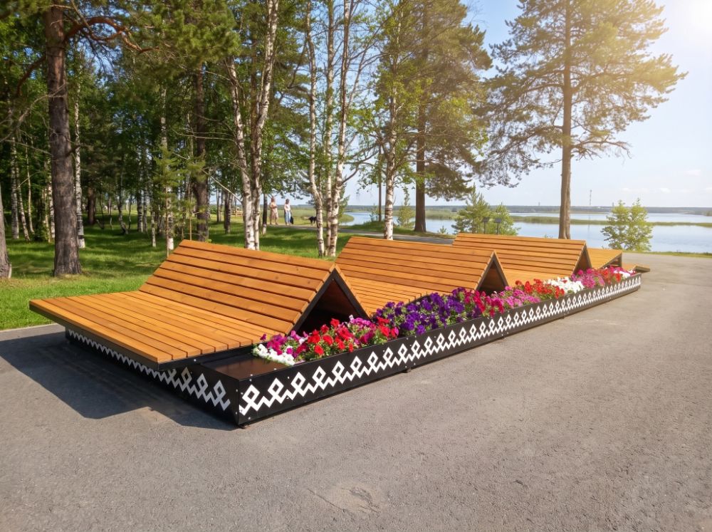 Фотографии Парклет "Зигзаг" (Черный (RAL 9005 Ш))