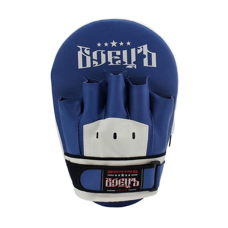 Фотографии Лапы боксерские прямые Боецъ 211 сине-белые