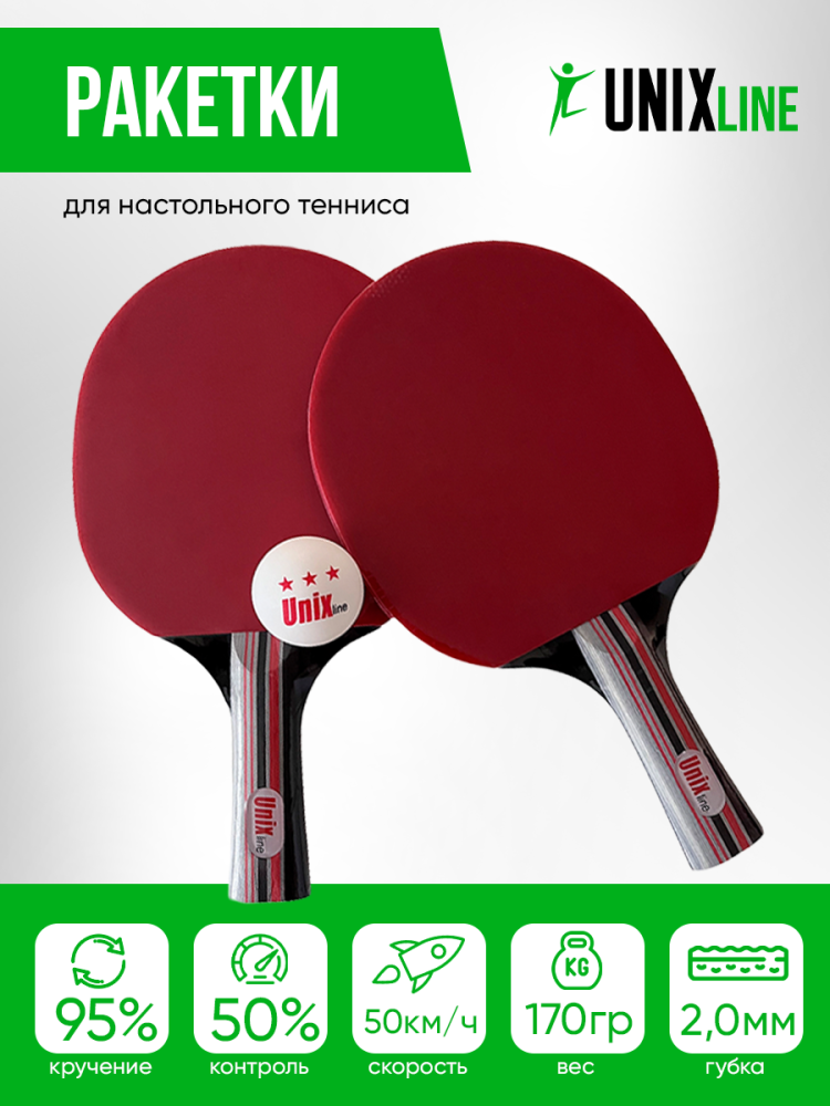 Фотографии Набор ракеток для настольного тенниса UNIX Line