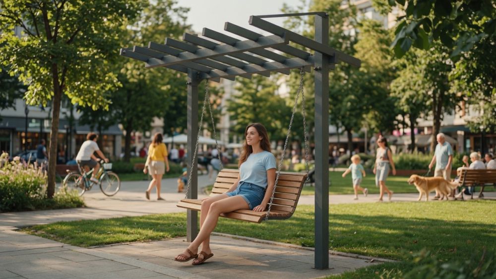 Фотографии Качели парковые тип 3
