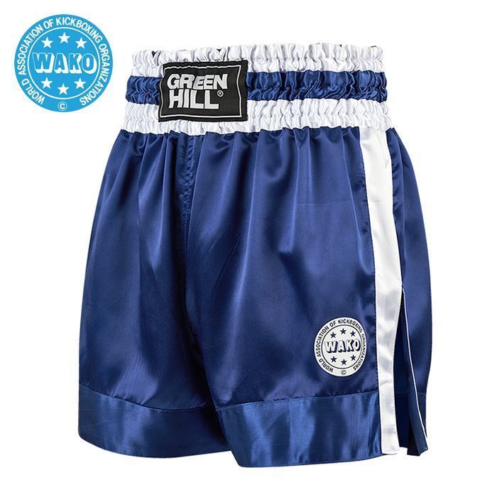 Фото Шорты для кикбоксинга Green Hill Fighter Wako approved KBSF-3746w синие