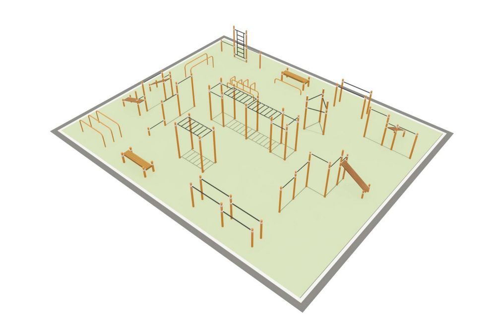 Фотографии Парковая площадка для Воркаут и WRK  Pioner A16469