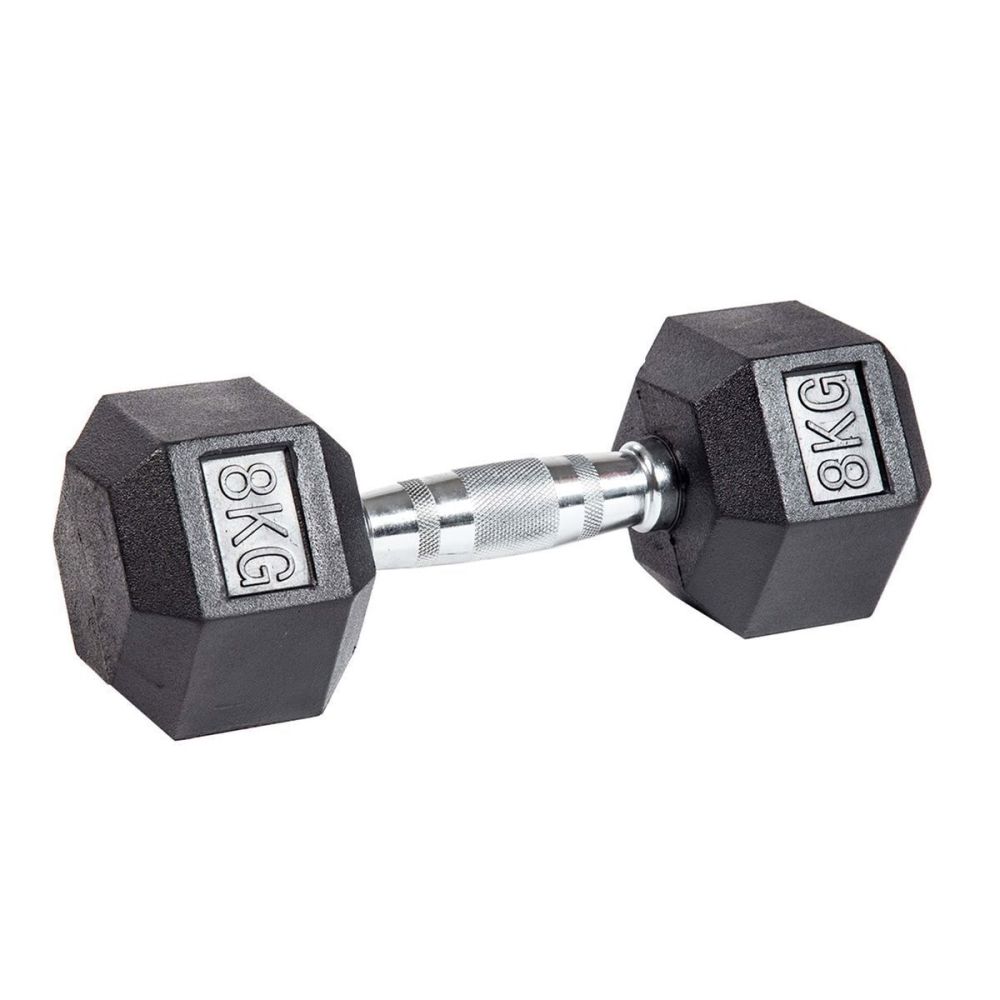 Фото Гантель гексагональная обрезиненная PROFI-FIT  8 кг