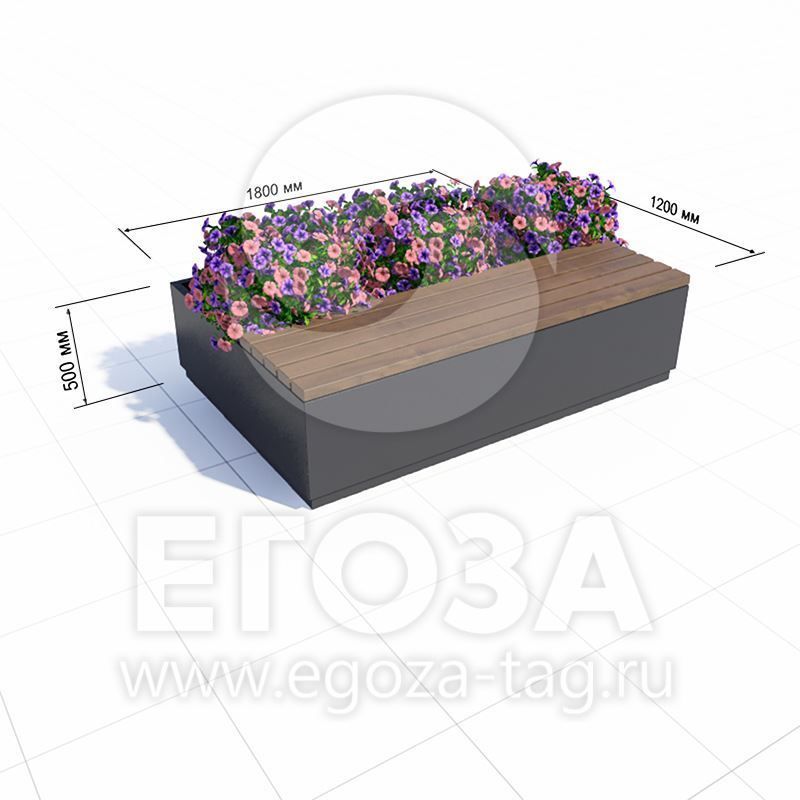 Фотографии Цветник с лавочкой 6112