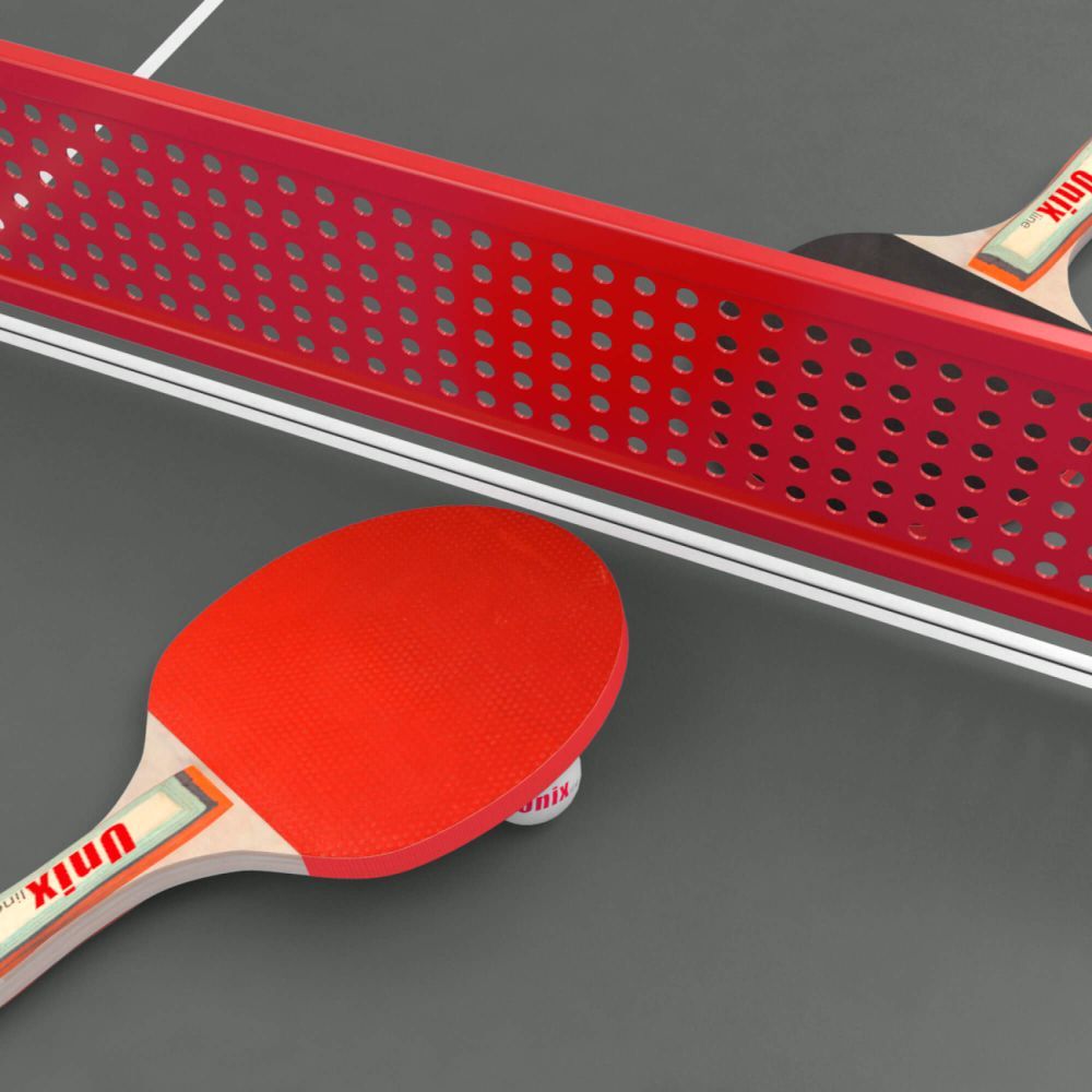 Фотографии Антивандальный теннисный стол UNIX Line 14 mm SMC (Grey/Red)