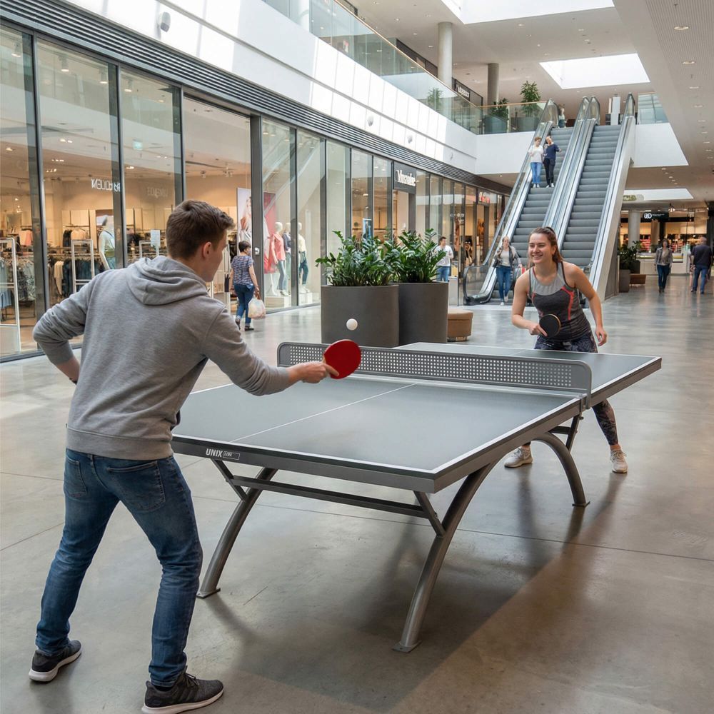 Фото Антивандальный теннисный стол UNIX Line 14 mm SMC серый