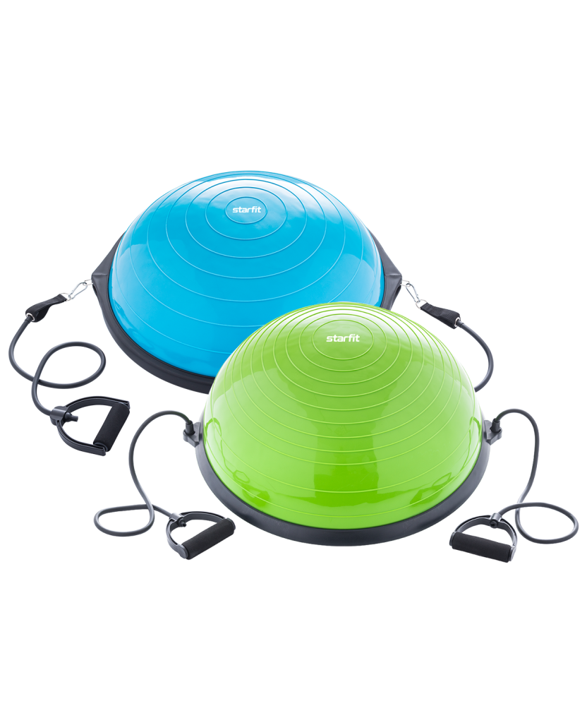 Фотографии Полусфера "BOSU" GB-501 с эспандерами, с насосом, зеленый