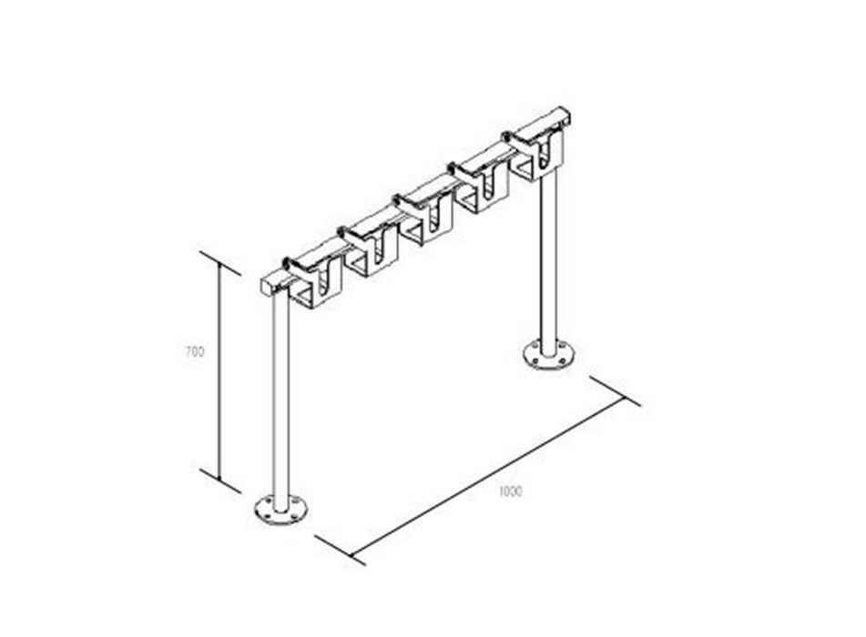 Фотографии Стойка для скейтбородов запираемая