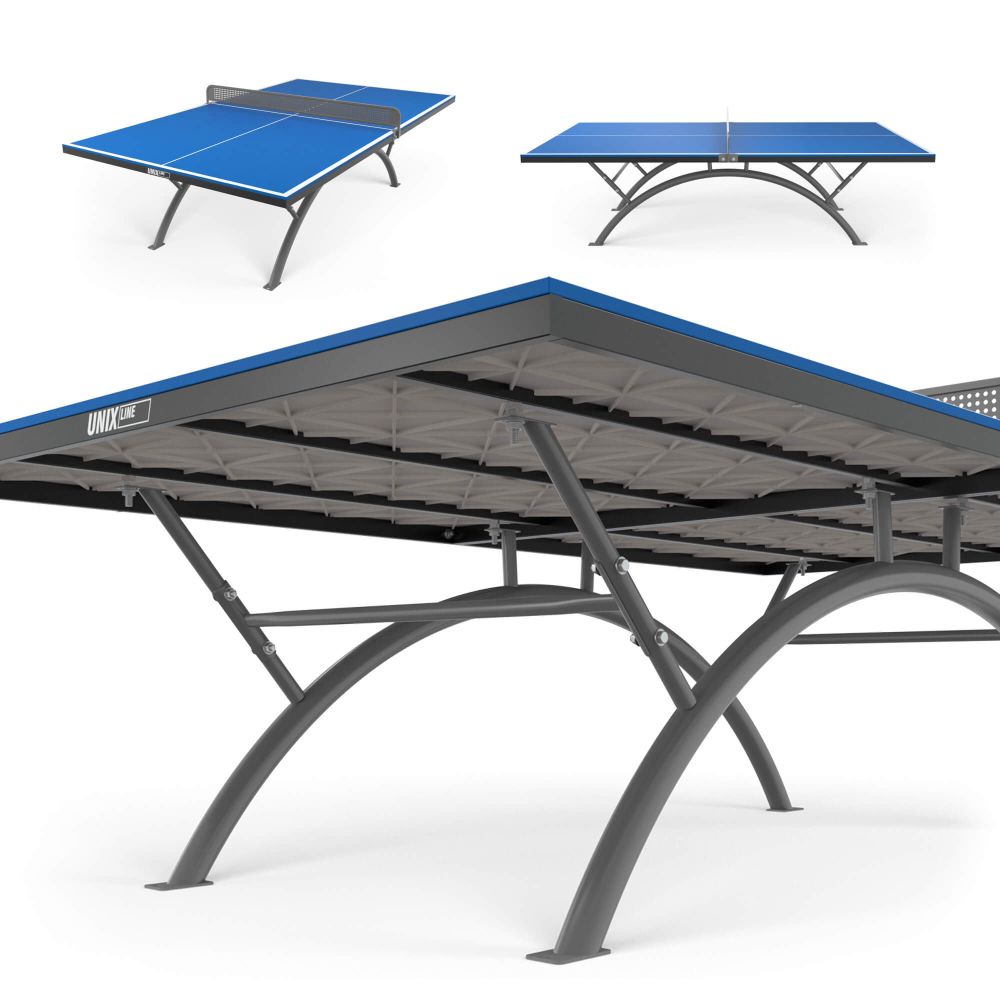Фотографии Антивандальный теннисный стол UNIX Line 14 mm SMC синий, серый