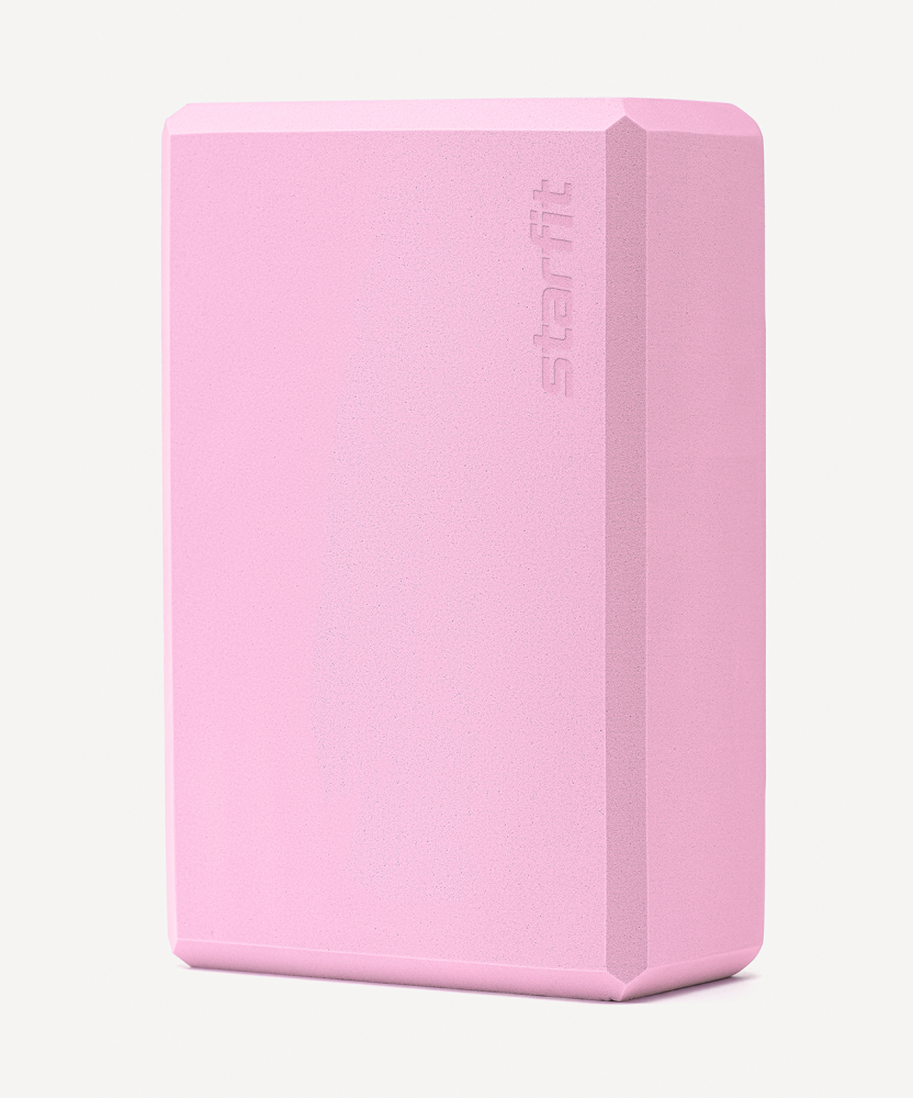 Фотографии Блок для йоги YB-200 EVA, розовый пастель