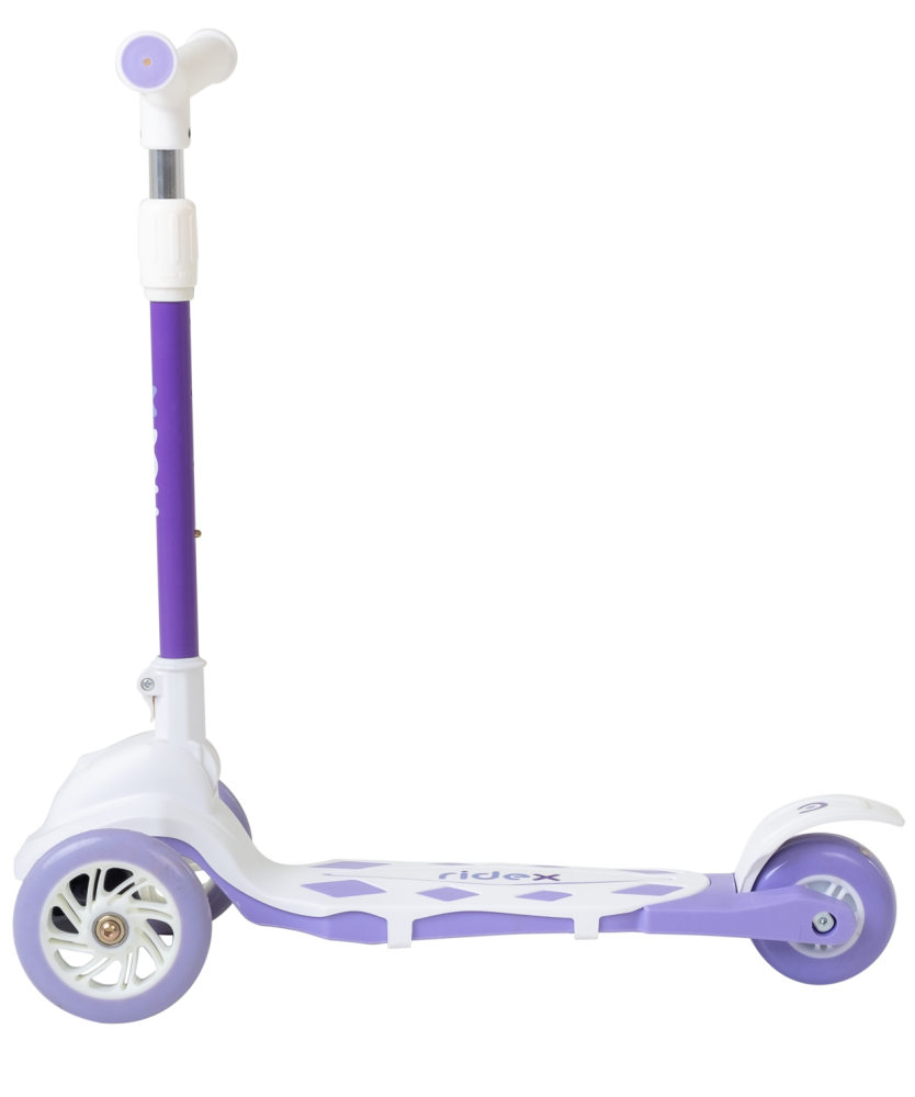 Фотографии Самокат 3-колесный 3D Robin, 120/90 мм, белый