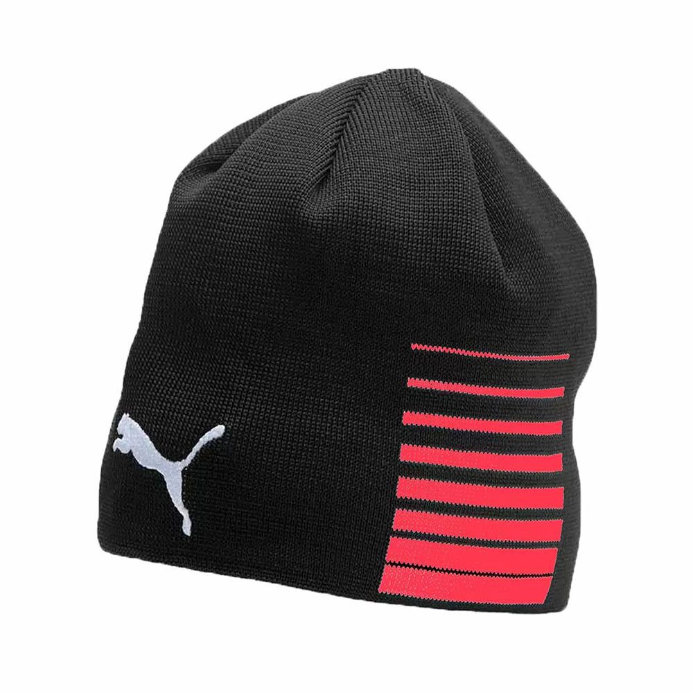 Шапка спортивная зимняя PUMA LIGA Reversible Beanie, 02235701, черно-красный