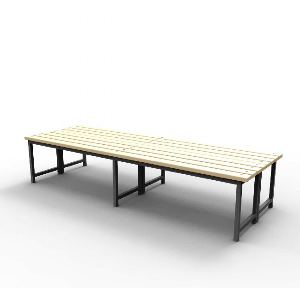 Фотографии Лавка для раздевалок двойная (пластик 20 мм) 100x67х40,5см LD 100/73/40