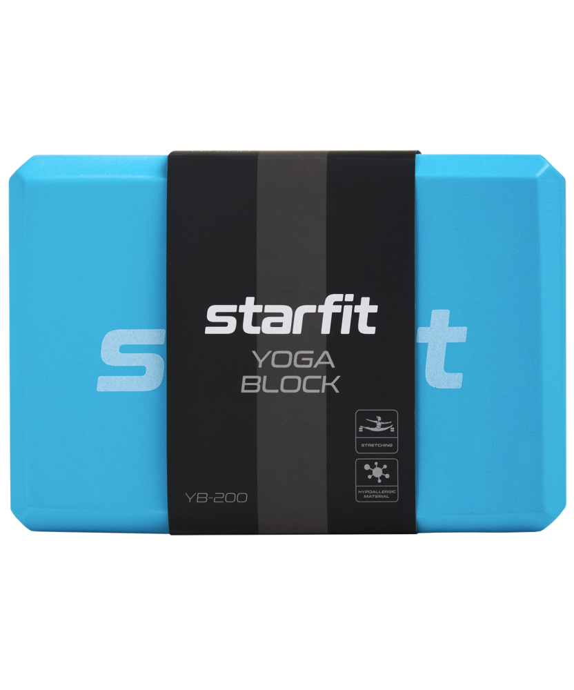 Фотографии Блок для йоги YB-200 EVA, синий пастель