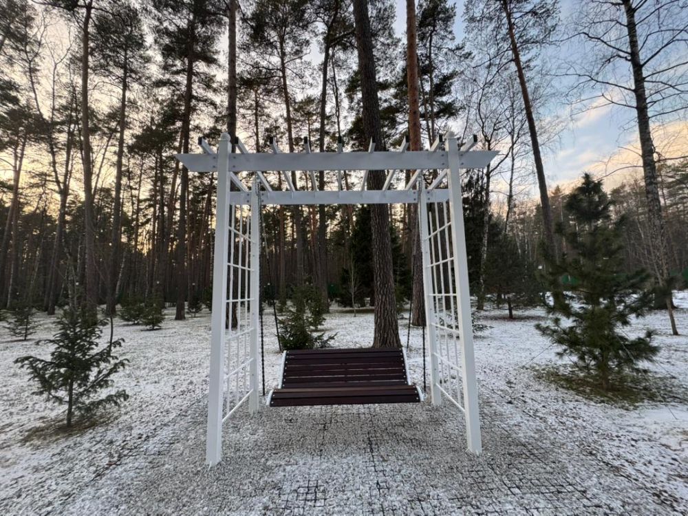 Фотографии Качели садово-парковые «Зимний сад белые»