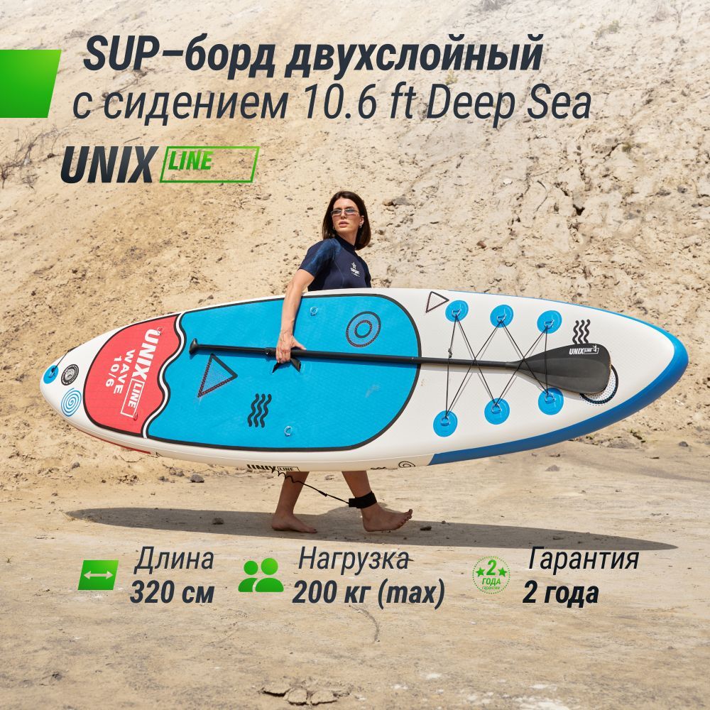 Фотографии SUP-борд UNIX Line Deep Sea (320 см) + сиденье