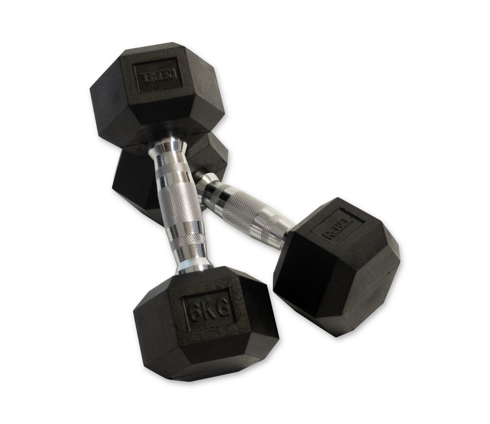 Набор гексагональных гантелей 10 пар от 1 до 10 кг REBEL RGHEX-110 (SET)