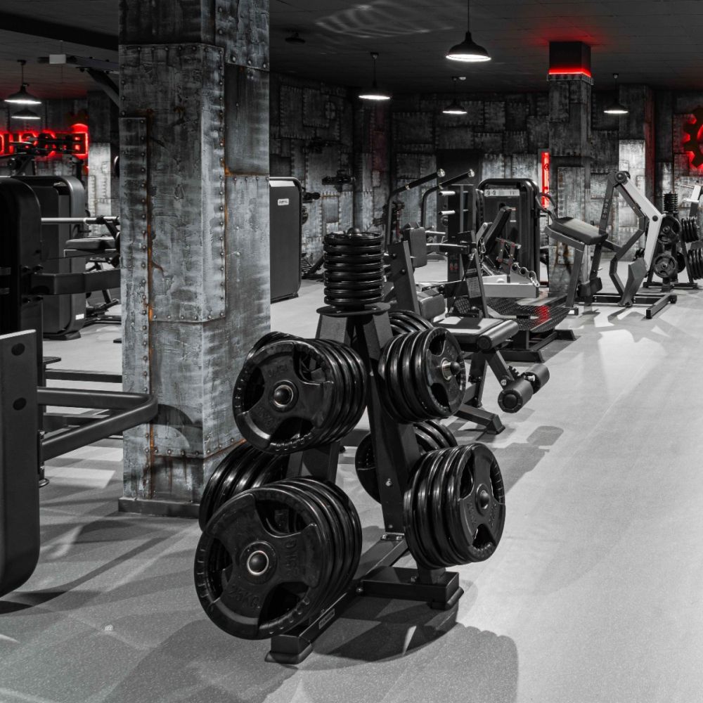 Диск обрезиненный (три хвата, черный) D51 мм PROFI-FIT  1,25 кг