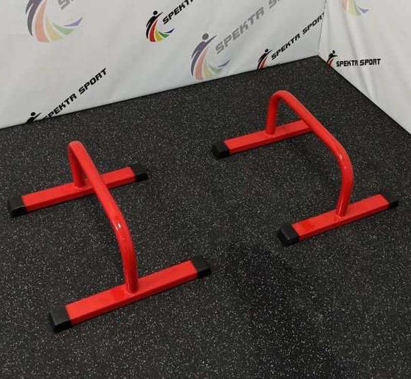Фотографии Упоры напольные для отжиманий (паралетсы) красный