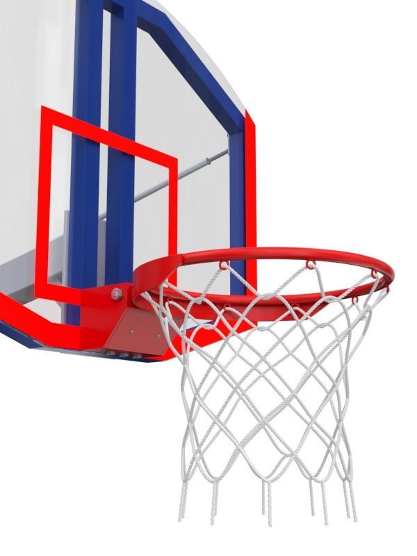 Фотографии Стойка двухопорная со стритбольным щитом из оргстекла и массовым кольцом  Pioner A13424